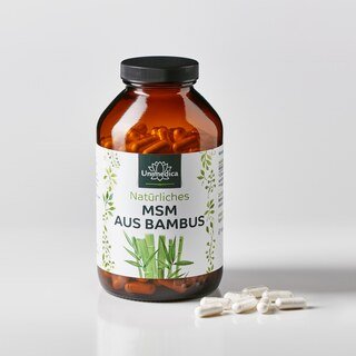 Natürliches MSM aus Bambus - 365 Kapseln - von Unimedica