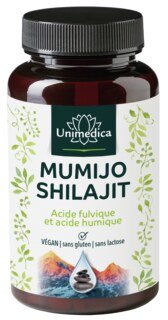 Mumijo Shilajit - 800 mg - "acide humique" et acide fulvique de l'Himalaya - 60 gélules - Unimedica