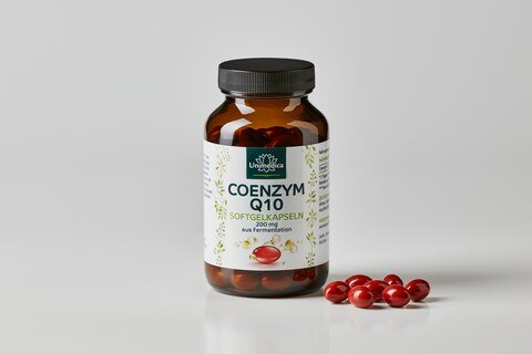 Coenzym Q10 - 200 mg pro Tagesdosis (1 Kapsel) - 120 Softgelkapseln - von Unimedica