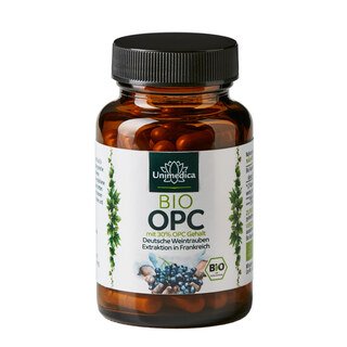 Bio OPC - mit 30 % reinem OPC Gehalt - 300 mg OPC pro Tagesdosis (2 Kapseln) - 60 Kapseln - von Unimedica/