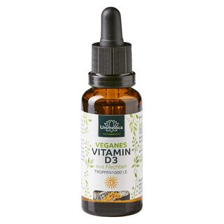 Veganes Vitamin D3 - Vegan aus Flechten - 1.000 I.E./25µg - 30 ml - von Unimedica