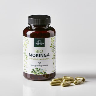 Bio Moringa - 990 mg pro Tagesdosis - 120 Kapseln - von Unimedica