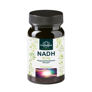 NADH - 50 mg pro Tagesdosis (1 Kapsel) - 60 magensaftresistente Kapseln - von Unimedica/