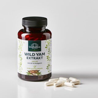 Wild Yam Extrakt - 880 mg pro Tagesdosis (2 Kapseln) - mit 20 % Diosgenin - 180 Kapseln - von Unimedica