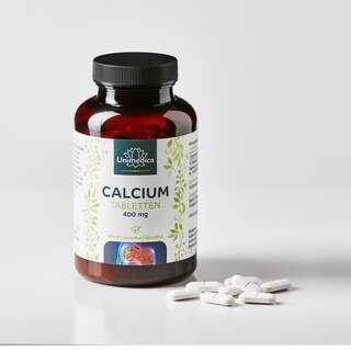Calcium Tabletten - 800 mg pro Tagesdosis (2 Tabletten) - 180 Tabletten - von Unimedica