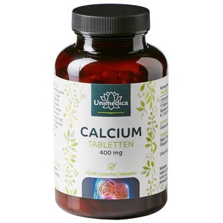 Calcium Tabletten - 400 mg - 180 Tabletten - von Unimedica/