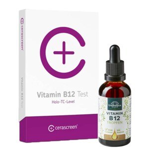 cerascreen Vitamin B12 Test + Vitamin B12 Tropfen - 50 ml (von Unimedica) im Set/