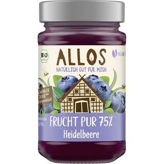 Frucht Pur 75 % Heidelbeere Bio - Allos - 250 g