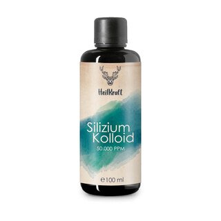 Silizium Kolloid 50.000 ppm - Heilkraft Lebenskraft Manufaktur - 100 ml - Sonderpreis wegen kurzer Haltbarkeit - 31.12.2024/