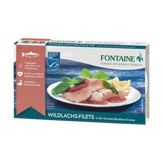 Wildlachs-Filet in Bio-Tomaten-Basilikum-Creme - Fontaine - 200 g