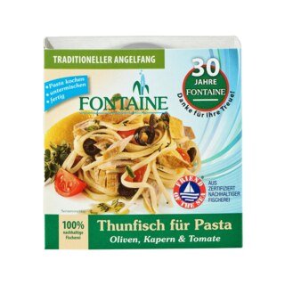 Thunfisch für Pasta - Oliven, Kapern & Tomate - Fontaine - 200 g/