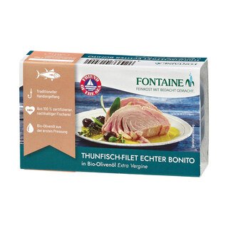 Thunfisch-Filet - Echter Bonito in Bio-Olivenöl - Fontaine - 120 g/