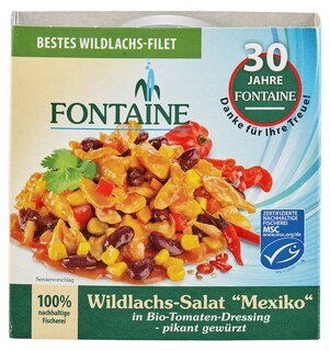 Wildlachs-Salat Mexiko in Bio-Tomatendressing - Fontaine - 200 g/