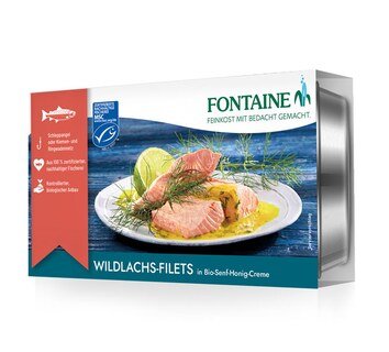 Wildlachs-Filet in Bio-Senf-Honig-Creme - Fontaine - 200 g/