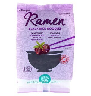 Black Rice Noodles Bio - Ramen - TerraSana - 280 g/