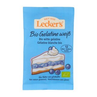 Gelatine weiß Bio - Lecker`s - 12 Blatt/