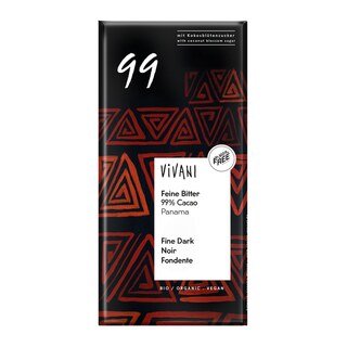 Feine Bitter 99 % Cacao Panama Schokolade Bio - Vivani - 80 g/