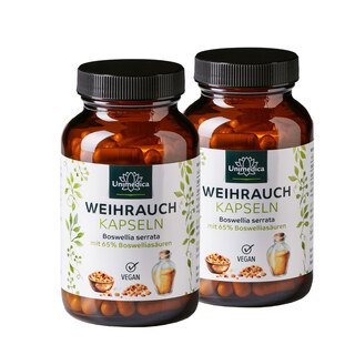 2er-Sparset:  Weihrauch - 400 mg pro Tagesdosis - hochdosiert - 2 x 140 Kapseln - von Unimedica