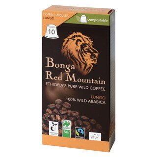 Bonga Red Mountain - Lungo Bio - 10 Kaffeekapseln - kompostierbar/