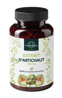 Extrait d'artichaut - 600 mg - 150 gélules - par Unimedica