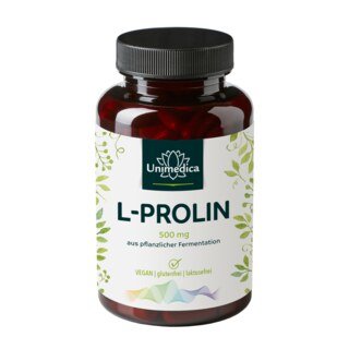 L-Prolin Kapseln - 120 Kapseln - 1.000 mg pro Tagesdosis -  von Unimedica/