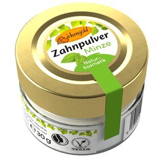 Zahnpulver Minze - Birkengold - 30 g/