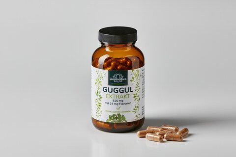 Guggul Extrakt - 520 mg - mit 4% Flavone - 120 Kapseln - von Unimedica