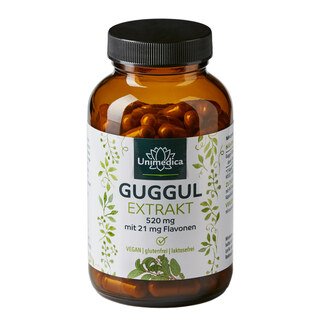 Guggul Extrakt - 520 mg pro Tagesdosis (1 Kapsel) - 120 Kapseln - von Unimedica/