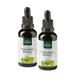 Double pack de gouttes de chlorophylle issue de l'alfalfa 50 ml par Unimedica/