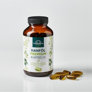 Hanföl Premium - 1.000 mg - 120 Kapseln - von Unimedica