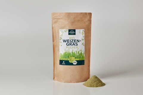 Organic Wheatgrass Powder  from Germany - 100 % all-natural - 500 g - from Unimedica