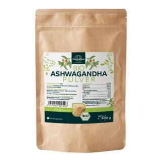 Bio Ashwagandha Pulver - echte indische Schlafbeere - 500 g - von Unimedica/