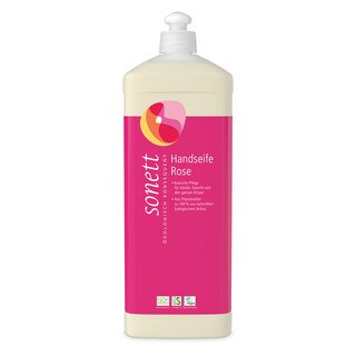 Handseife Rose - Flüssigseife-Nachfüllflasche - Sonett - 1 Liter/