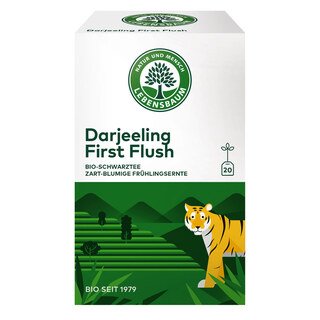 Darjeeling First Flush Bio-Schwarztee - Lebensbaum - 20 Beutel/