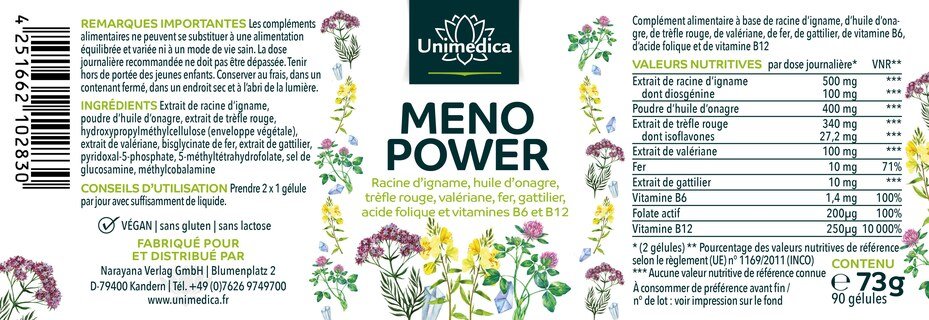 Menopower - 90 gélules - par Unimedica