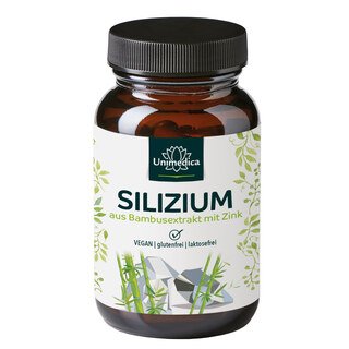 Silizium aus Bambusextrakt mit Zink - 250 mg Silizium pro Tagesdosis (1 Kapsel) - 60 Kapseln - von Unimedica/