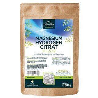 Citrate d'hydrogène de magnésium en poudre  contient 8 % de magnésium élémentaire  par Unimedica/