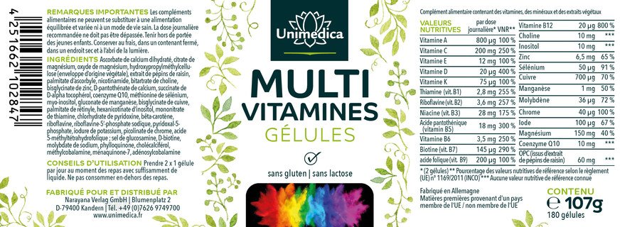 Gélules Multivitamines - par Unimedica