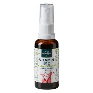 Vitamin B12 - Mundspray 500 µg pro Tagesdosis (1 Sprühstoß) - 30 ml - von Unimedica/