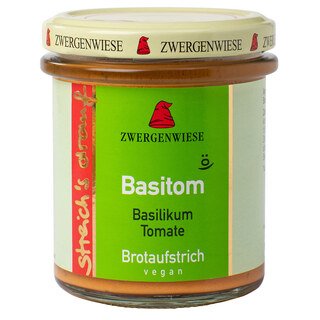 streich`s drauf Basitom - Basilikum Tomate Brotaufstrich Bio - Zwergenwiese - 160 g/