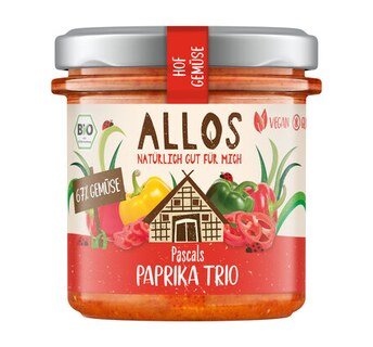 Hof-Gemüse Pascals Paprika Trio Brotaufstrich Bio - Allos - 135 g