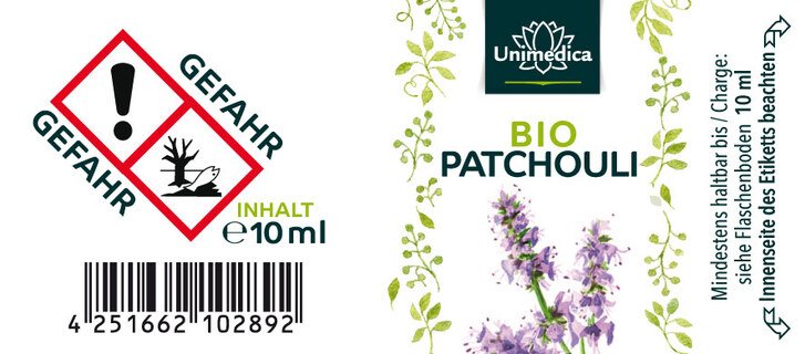 Bio Patchouliöl - Ätherisches Öl - 10 ml - von Unimedica