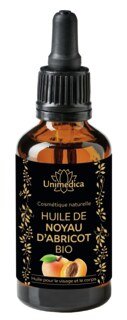 Huile de noyau d'abricot BIO  Huile pour le visage et le corps - 100 ml - par Unimedica