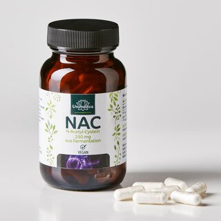 NAC - N-Acetyl-Cystein aus natürlicher Fermentation - 250 mg pro Tagesdosis (1 Kapsel) - 90 Kapseln - von Unimedica