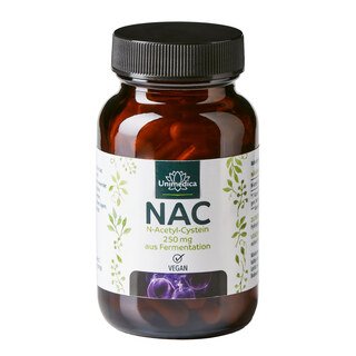 NAC - 250 mg pro Tagesdosis (1 Kapsel) - N-Acetyl-Cystein aus natürlicher Fermentation - 90 Kapseln - von Unimedica/