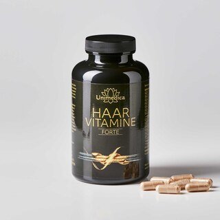 Haarvitamine forte - Komplex mit Vitaminen und Keratin - 180 Kapseln - von Unimedica