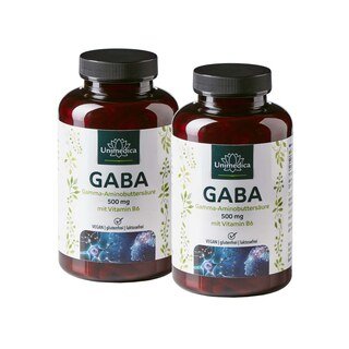 2er-Sparset: GABA - 500 mg pro Tagesdosis - 2 x 200 Kapseln - von Unimedica/
