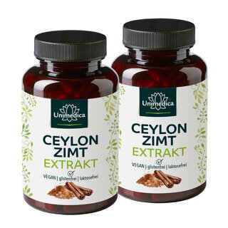 2er-Sparset: Ceylon Zimt Extrakt 10:1 - 2 x 120 Kapseln - von Unimedica