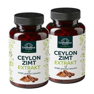 Set: Ceylon Cinnamon Extract 10:1 - 2 x 120 Capsules - by Unimedica/