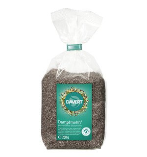 Dampfmohn - gemahlener Blaumohn Bio - Davert - 200 g/